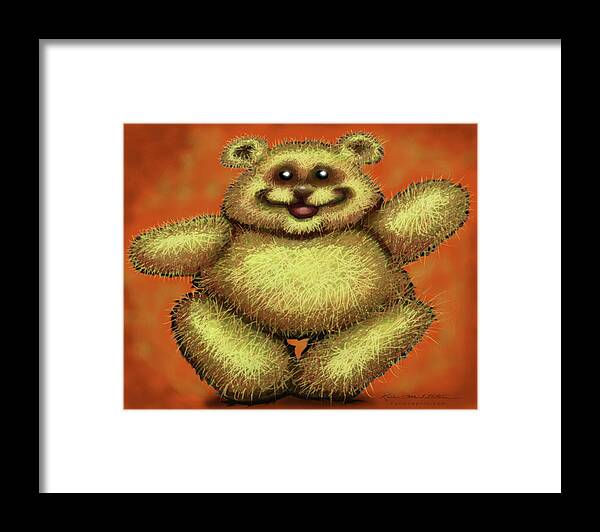 Fuzzy Framed Print featuring the digital art Fuzzy by Kevin Middleton