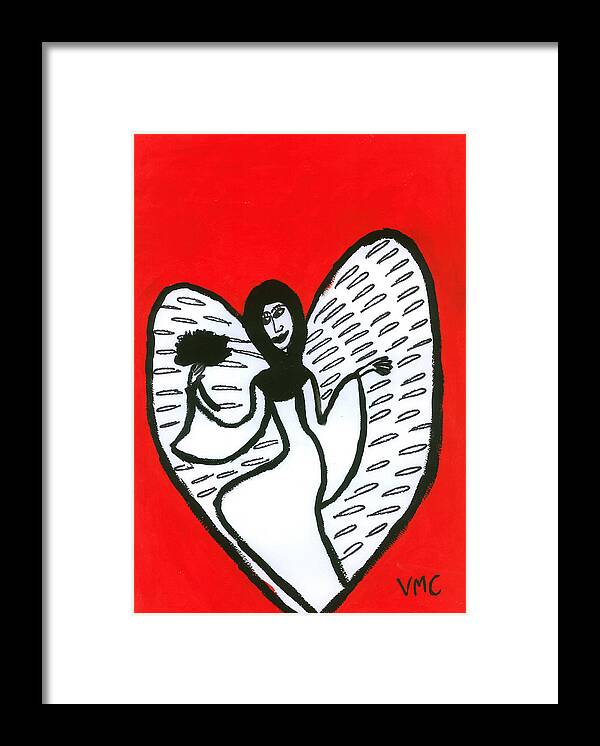 Angel Framed Print featuring the painting Gaelitrea Angel by Victoria Mary Clarke