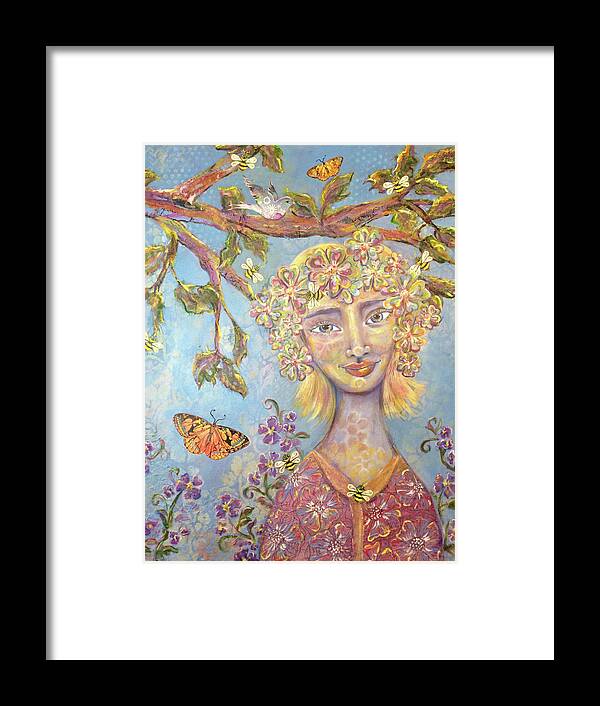 Mother Earth Framed Print featuring the mixed media Gaia by Suzan Sommers