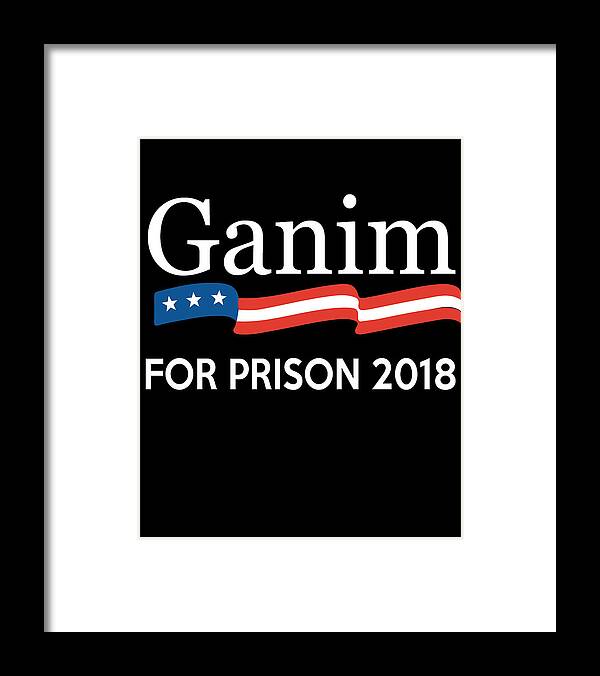 Funny Framed Print featuring the digital art Ganim for Prison 2018 by Flippin Sweet Gear
