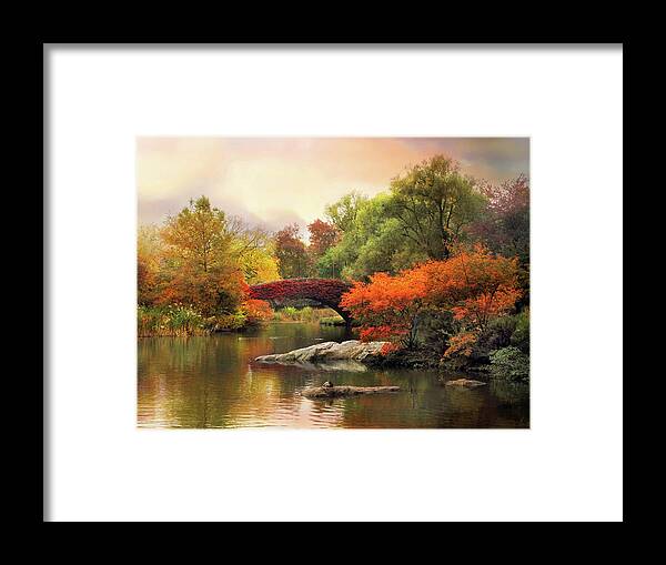 Gapstow Bridge Framed Print featuring the photograph Gapstow At Twilight by Jessica Jenney
