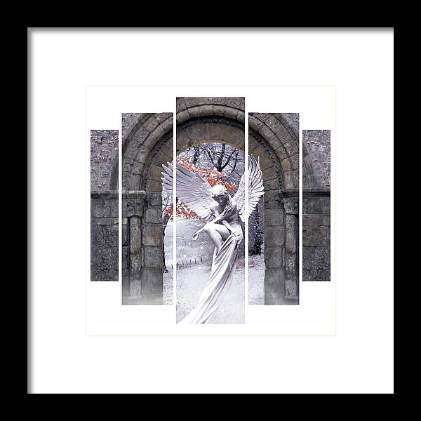 Angel Framed Print featuring the photograph Garden Angel by Andrea Kollo