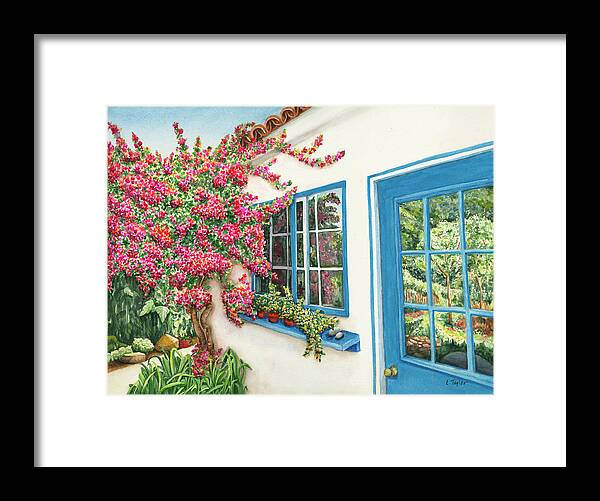 Bungalow Framed Print featuring the painting Garden Bungalow by Lori Taylor