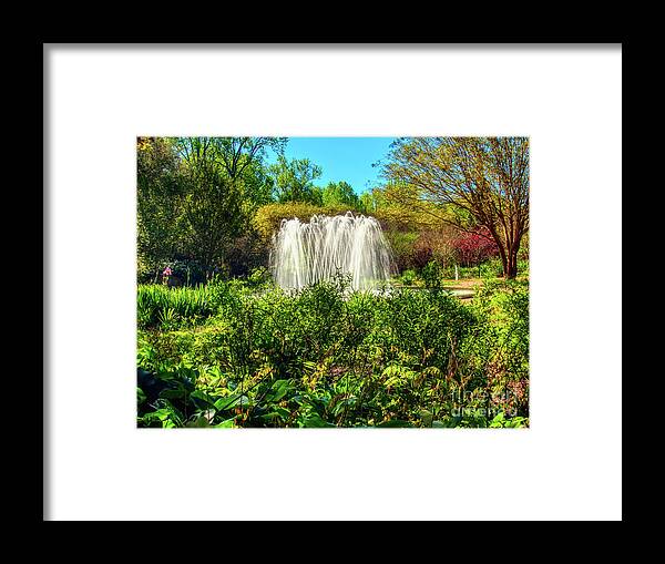 Garden Framed Print featuring the photograph Garden Fountain by Amy Dundon