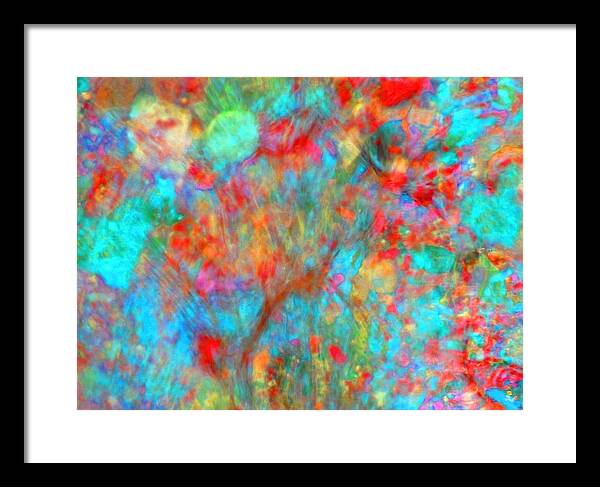 Abstract Framed Print featuring the digital art Garden Melt by T Oliver