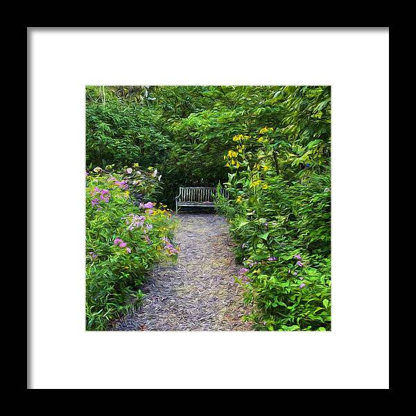 Pamela Storch Framed Print featuring the digital art Garden of Enchantment by Pamela Storch