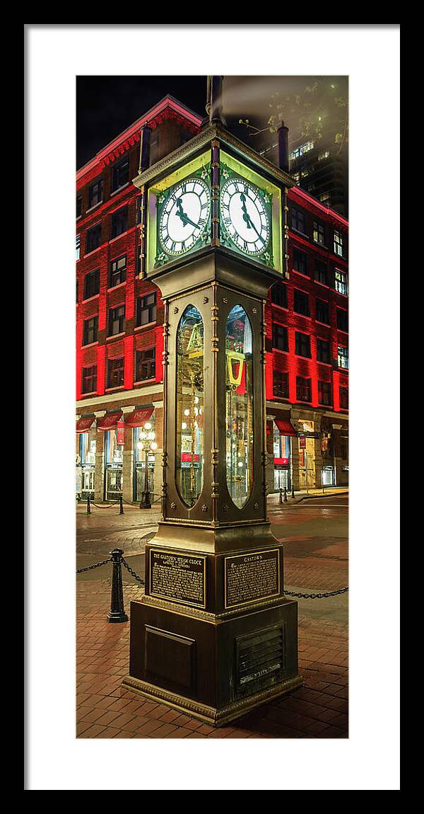 Clock Framed Print featuring the photograph Gastown Steam Clock by HawkEye Media