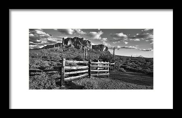Superstition Mountains Framed Print featuring the photograph Gateway to Superstition by American Landscapes