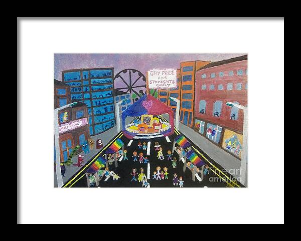 Lgbtq Framed Print featuring the painting Gay Pride for straights only by David Westwood