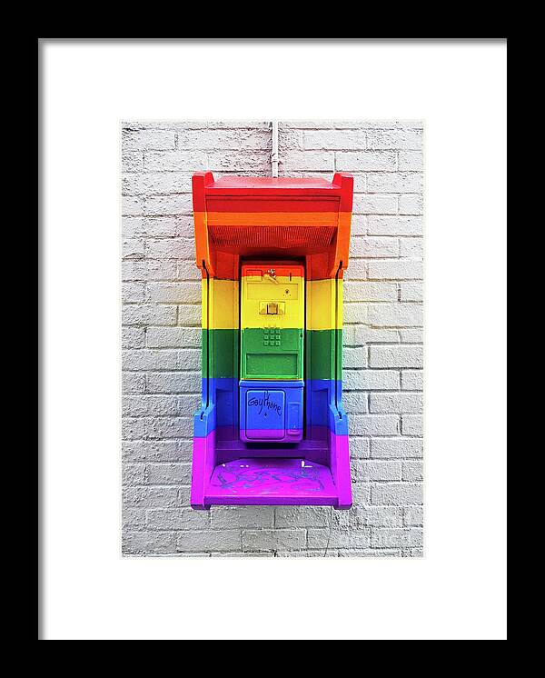 Sea Framed Print featuring the photograph Rainbow Phone by Michael Graham