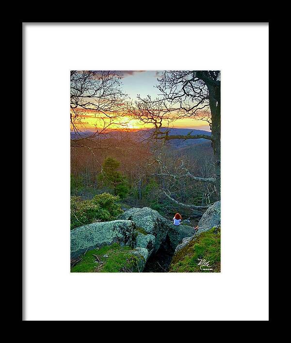  Framed Print featuring the photograph Gazing at sunset by Meta Gatschenberger
