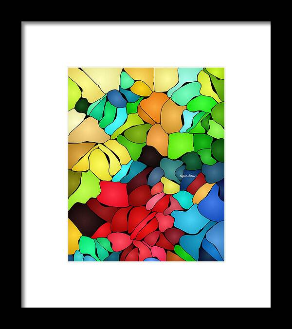 Abstract Framed Print featuring the painting Generous Spirit by Rafael Salazar
