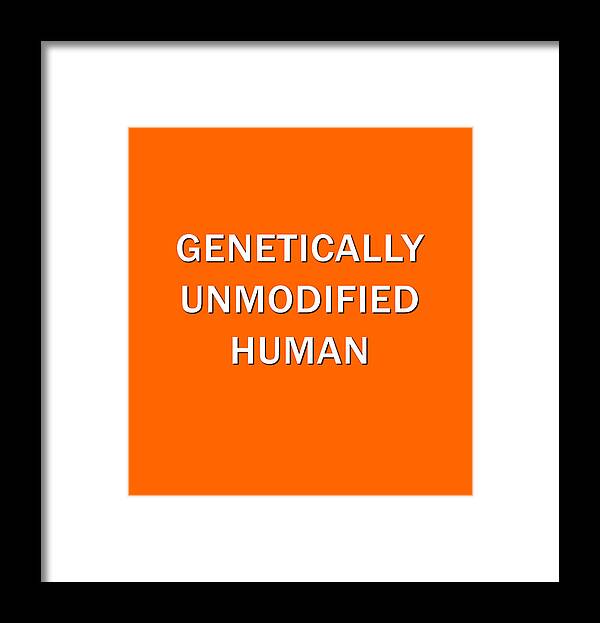 Gmo Framed Print featuring the painting Genetically Unmodified Human by Sol Luckman