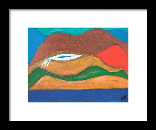Genie Framed Print featuring the painting Genie Land by Esoteric Gardens KN