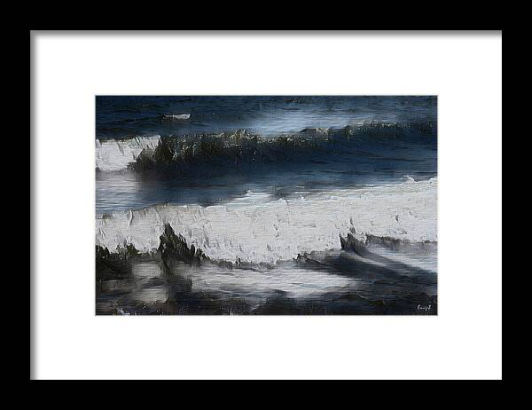 Water Framed Print featuring the digital art Gentle Whitecap co-8 by Scott Polley
