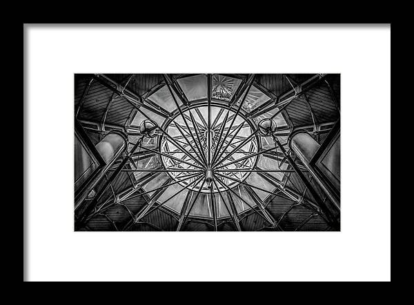  Framed Print featuring the photograph Geometric Skylight by Marcy Wielfaert