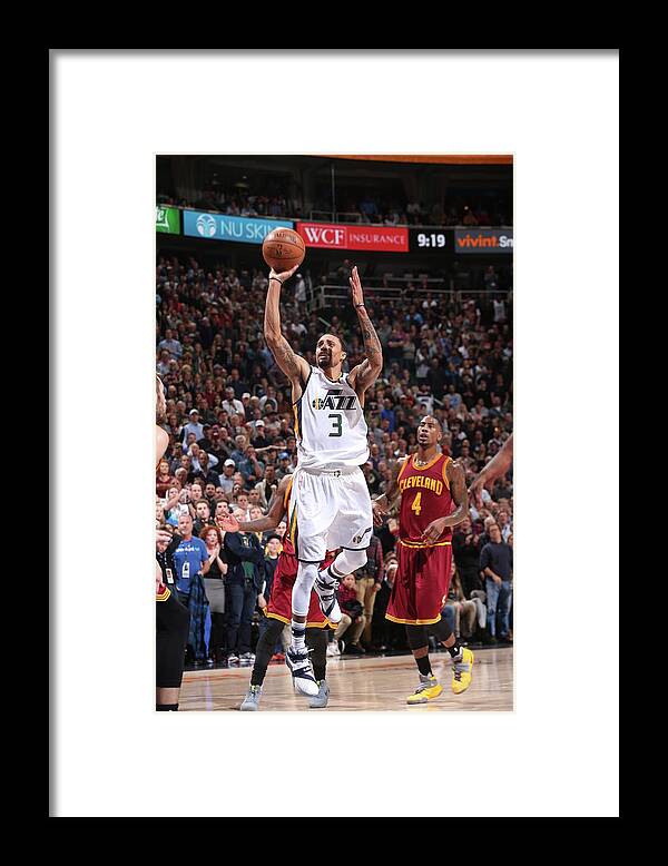Nba Pro Basketball Framed Print featuring the photograph George Hill by Nba Photos