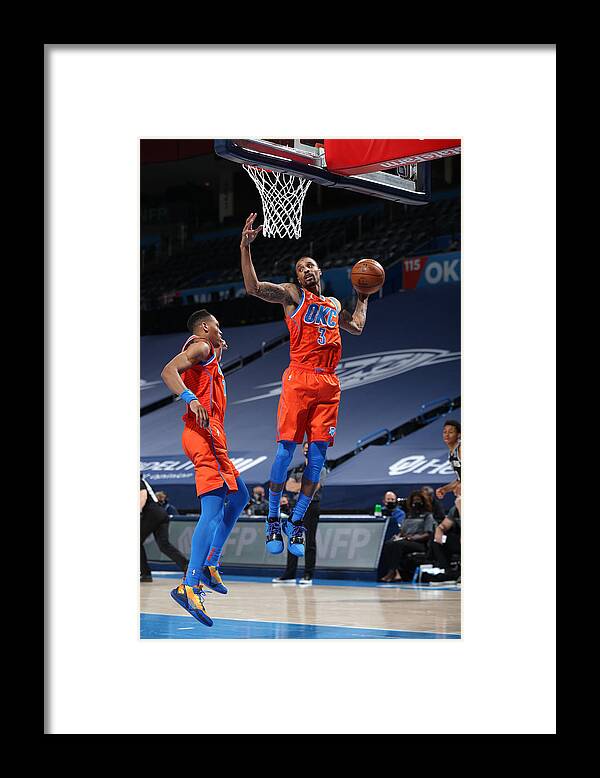 Nba Pro Basketball Framed Print featuring the photograph George Hill by Zach Beeker