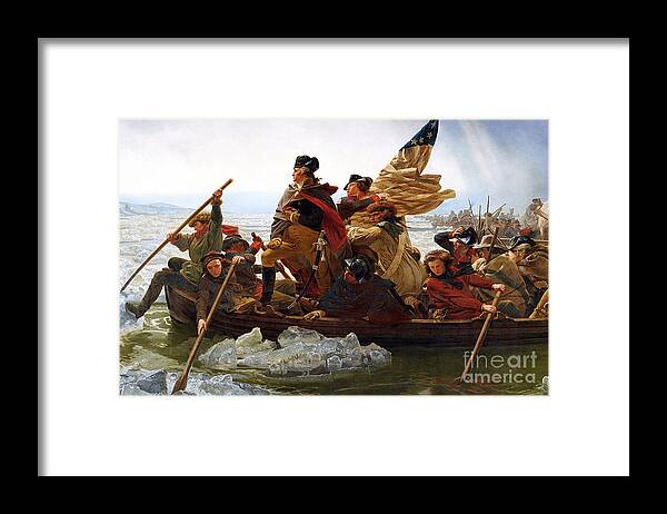 George Framed Print featuring the photograph George Washington Crossing The Delaware by Action