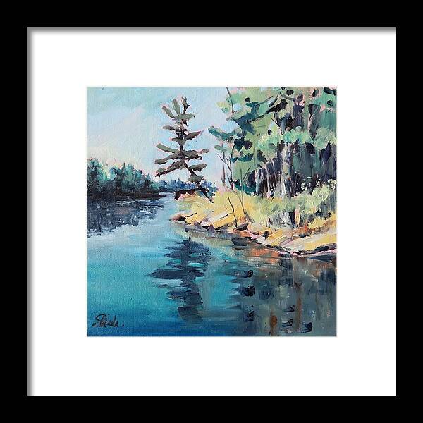 Landscape Framed Print featuring the painting Georgian Bay by Sheila Romard