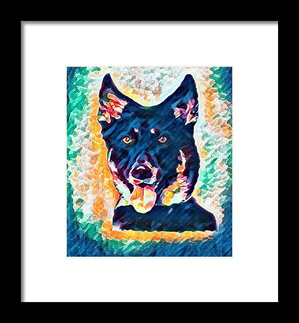  Framed Print featuring the photograph German Shepherd Commission by Bellesouth Studio