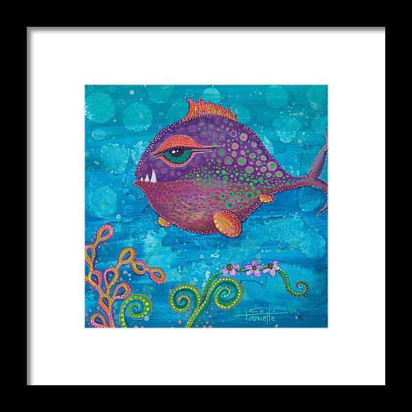 Fish Framed Print featuring the painting Geronimo by Tanielle Childers