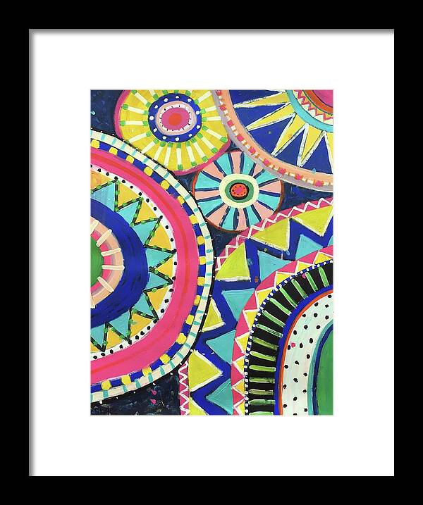 Cheerful Framed Print featuring the painting Get Happy by Cyndie Katz