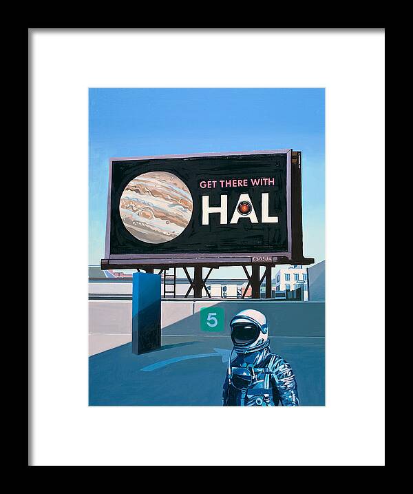 Astronaut Framed Print featuring the painting Get There With HAL by Scott Listfield