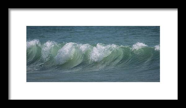 Waves Framed Print featuring the photograph Getting Your Waves in a Row by Linda Bonaccorsi