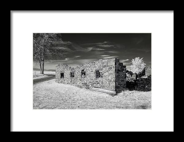 Architecture Framed Print featuring the photograph Gettysburg - Rose Farm Ruins by Liza Eckardt