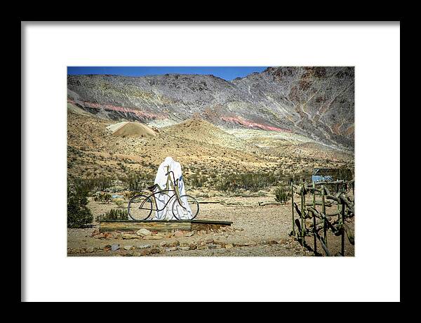 Rhyolite Framed Print featuring the photograph Ghost of Rhyolite by Donna Kennedy