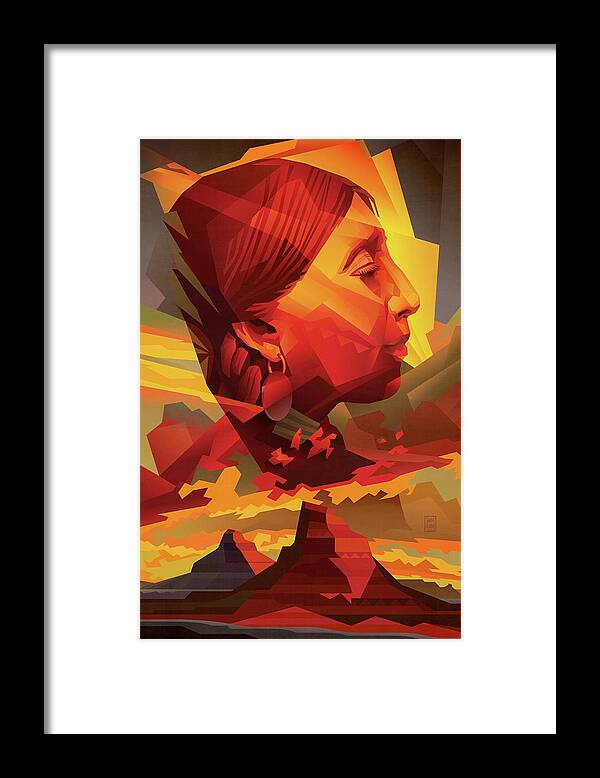 Poetic Framed Print featuring the digital art Ghost of the Plains by Garth Glazier