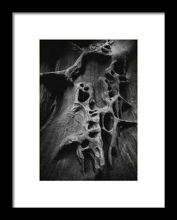 Mono Framed Print featuring the photograph Ghosts on the Wall by Darren White