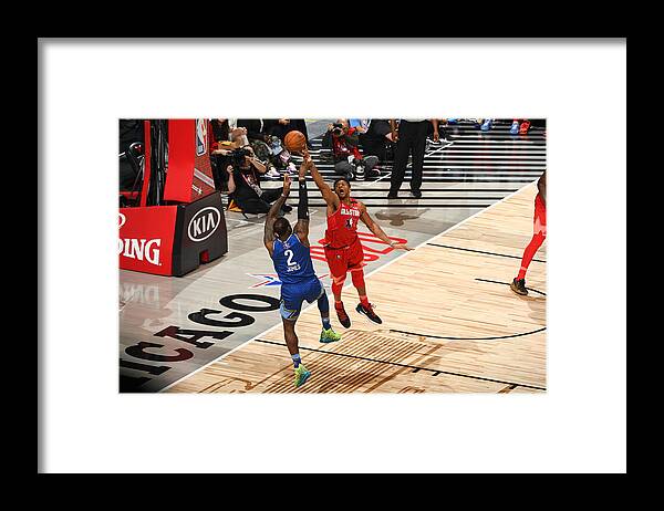 Nba Pro Basketball Framed Print featuring the photograph Giannis Antetokounmpo and Lebron James by Garrett Ellwood