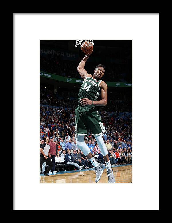 Nba Pro Basketball Framed Print featuring the photograph Giannis Antetokounmpo by Zach Beeker