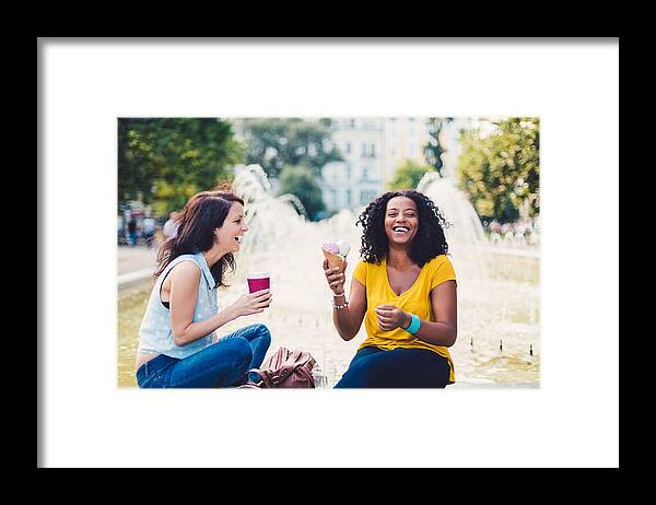 Bulgaria Framed Print featuring the photograph Girls having fun at summer by Martin-dm