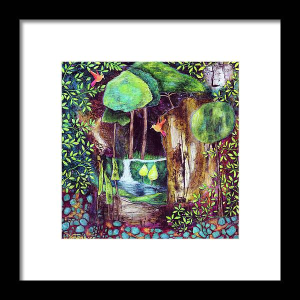 Dreamscape Framed Print featuring the painting Glade of Serenity by Winona's Sunshyne
