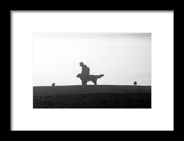 Silhouette Framed Print featuring the photograph Glastonbury Tor Silhouette by Aidan Moran