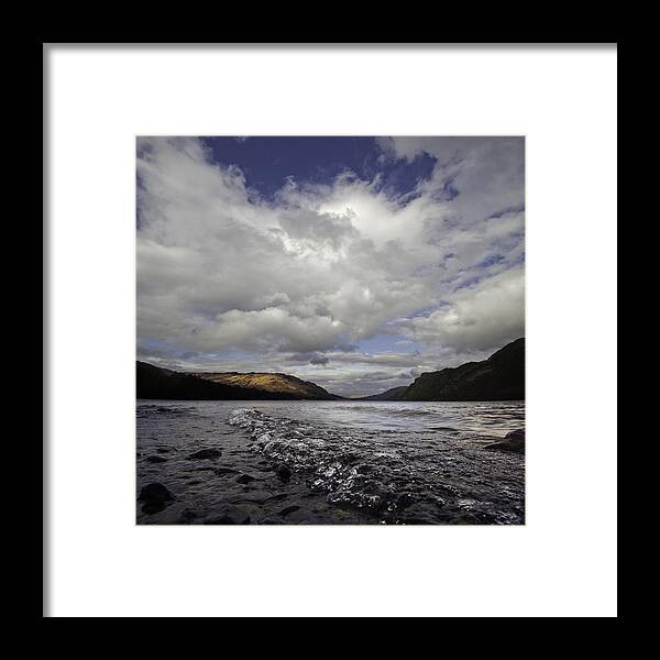 Scenics Framed Print featuring the photograph Glencoyne Bubbles. Ullswater, Lake District by s0ulsurfing - Jason Swain