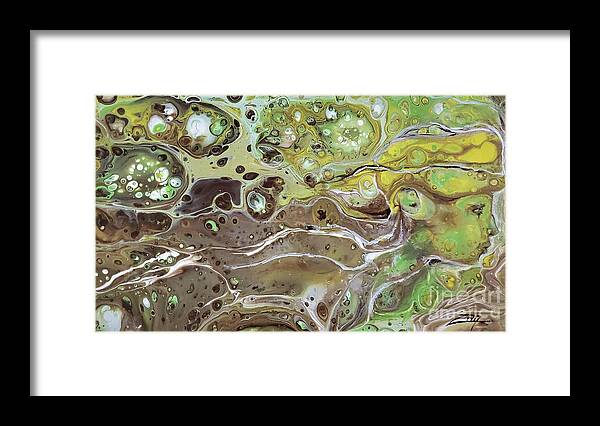 Figure Framed Print featuring the painting Gliding Through the Ether by Zan Savage