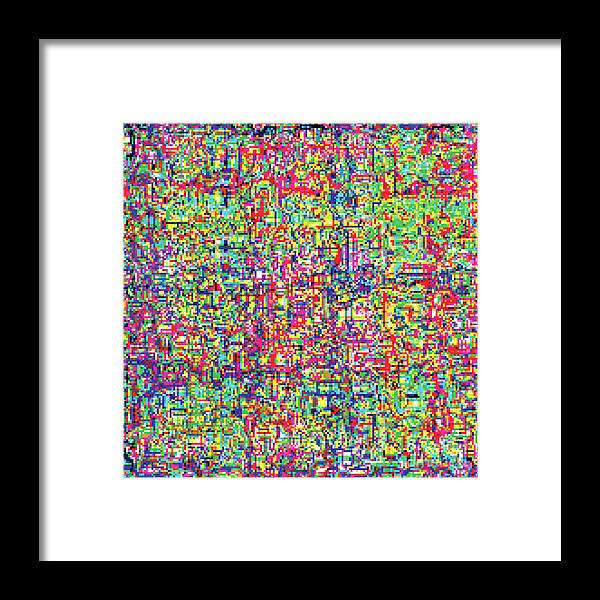 Pixel Framed Print featuring the digital art Glitch Number 6 by Cu Biz