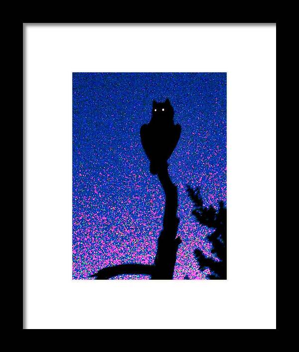 Arizona Framed Print featuring the photograph Glittering Great Horned Owl by Judy Kennedy