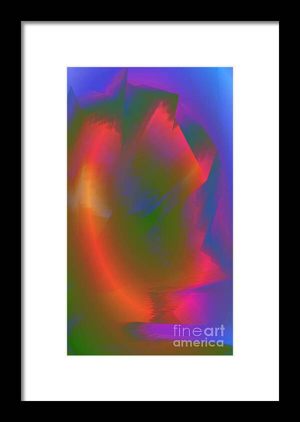  Framed Print featuring the digital art Glow 4 by Glenn Hernandez