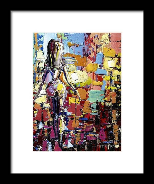 Femme Framed Print featuring the painting Glow by Aja Trier