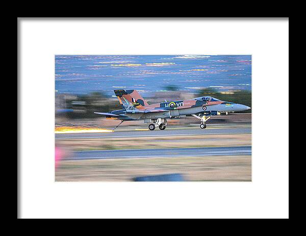 Royal Canadian Air Forces Framed Print featuring the photograph Glowing Hornet by Tommy Anderson