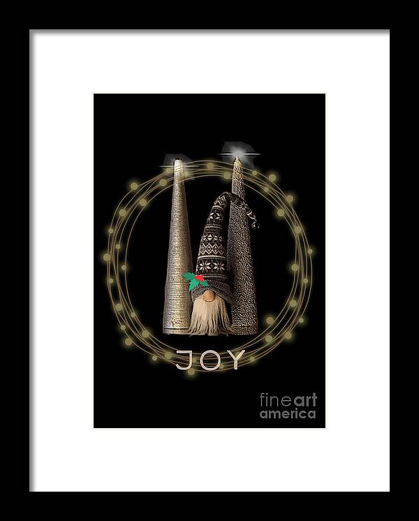 Gnome Framed Print featuring the digital art Gnome for the Holidays 2 by Diana Rajala