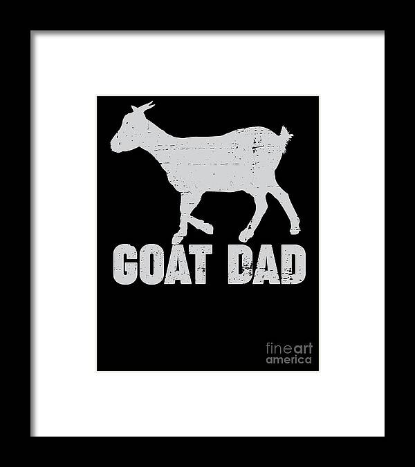 Goat Framed Print featuring the digital art Goat Farmer Gift by RaphaelArtDesign