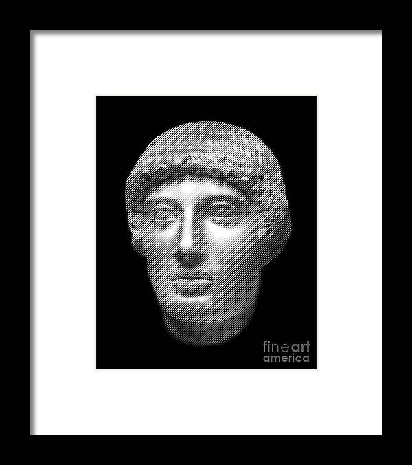 Greek Framed Print featuring the digital art god Apollo aka Apollon by Cu Biz