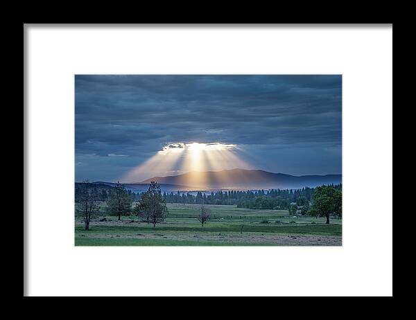 Crepuscular Framed Print featuring the photograph God Rays by Randy Robbins