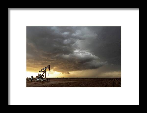 Supercell Framed Print featuring the photograph Gold Strike by Chandler Weber